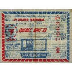 Canada - Quebec Unit 33 - Course du Grand National à Aintree (Angl.) - 1 dollar - 1949 - Etat : TTB