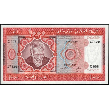 Mauritanie - Pick 3D - 1'000 ouguiya - Série C 008 - 28/11/1981 - Etat : NEUF