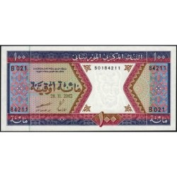 Mauritanie - Pick 4k - 100 ouguiya - Série B 021 - 28/11/2002 - Etat : NEUF