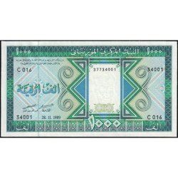 Mauritanie - Pick 7A - 1'000 ouguiya - Série C 016 - 28/11/1989 - Etat : SPL+