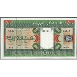 Mauritanie - Pick 8c - 500 ouguiya - Série O 016 - 28/11/2002 - Etat : NEUF