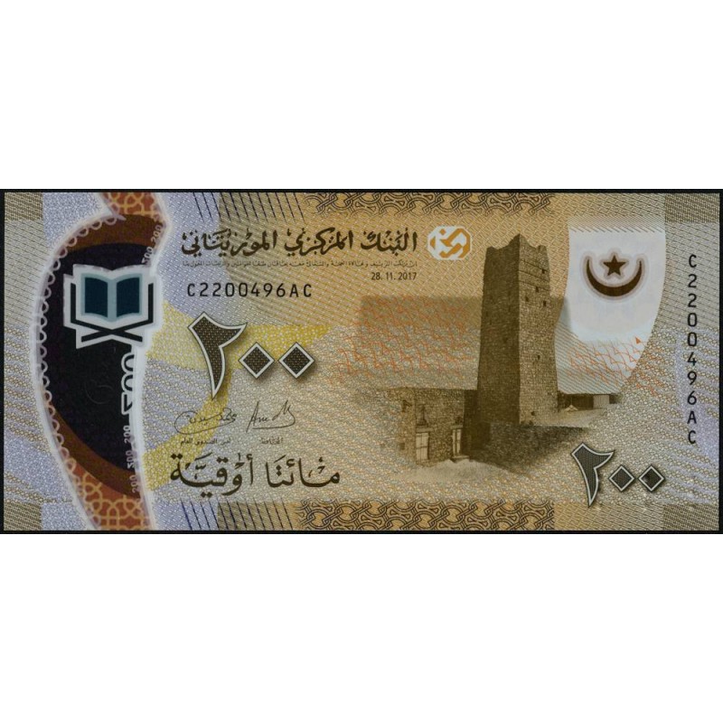 Mauritanie - Pick 24a - 200 ouguiya - Série C AC - Polymère - 28/11/2017 - Etat : NEUF