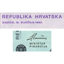 Croatie - Pick 24 - 5'000 dinara - Série B4 - 15/01/1992 - Etat : TTB