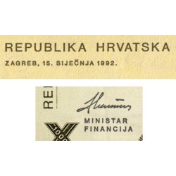 Croatie - Pick 25 - 10'000 dinara - Série A4 - 15/01/1992 - Etat : SUP