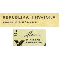 Croatie - Pick 25 - 10'000 dinara - Série B9 - 15/01/1992 - Etat : TTB