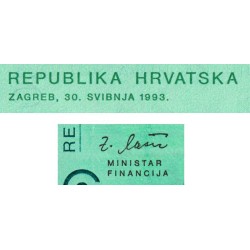 Croatie - Pick 27 - 100'000 dinara - Série B5 - 30/05/1993 - Etat : NEUF