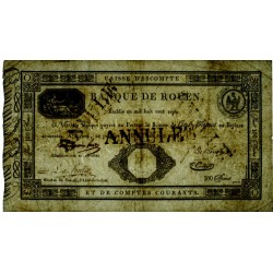 Caisse d'Escompte - Banque de Rouen - Pick S 177 - 100 francs - 1 avril 1807 - Etat : TB+