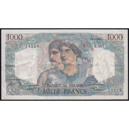 F 41-20 - 05/05/1948 - 1000 francs - Minerve et Hercule - Série K.397 - Etat : TTB-