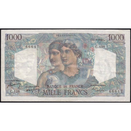 F 41-21 - 27/05/1948 - 1000 francs - Minerve et Hercule - Série C.438 - Etat : TTB