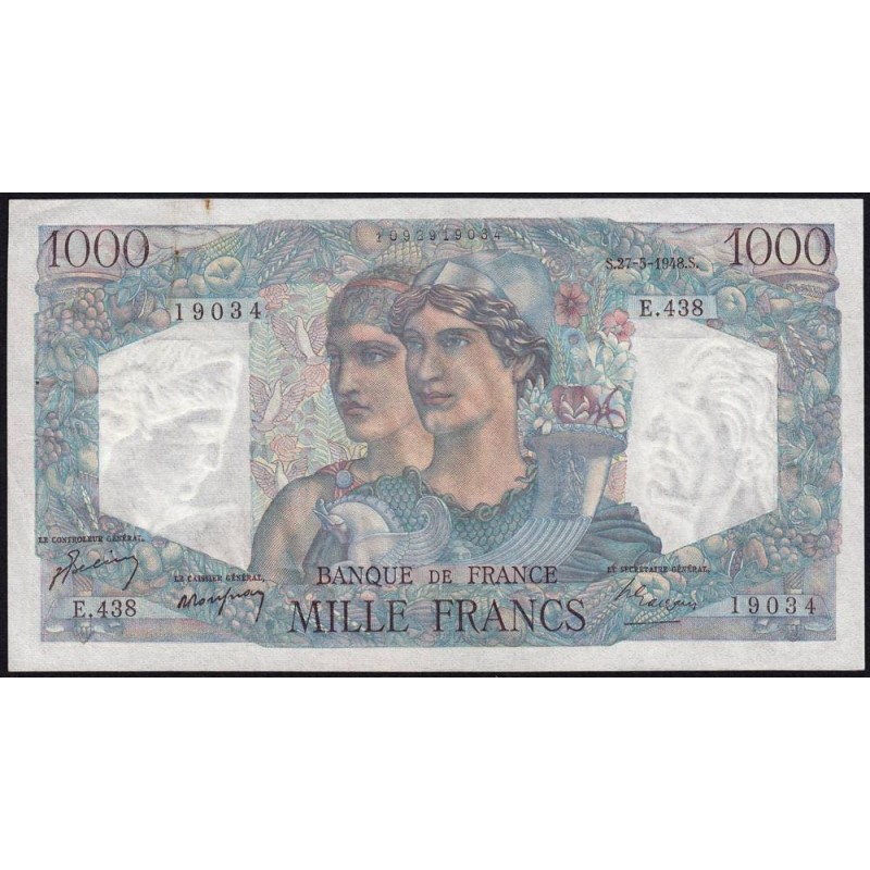 F 41-21 - 27/05/1948 - 1000 francs - Minerve et Hercule - Série E.438 - Etat : TTB