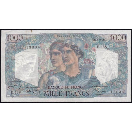F 41-21 - 27/05/1948 - 1000 francs - Minerve et Hercule - Série E.438 - Etat : TTB
