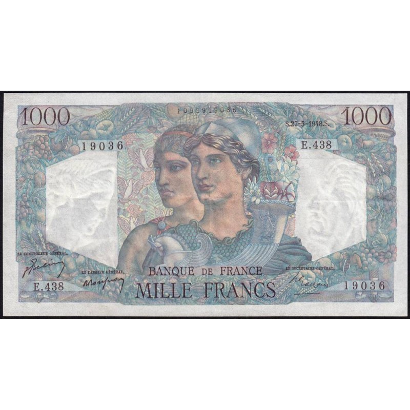 F 41-21 - 27/05/1948 - 1000 francs - Minerve et Hercule - Série E.438 - Etat : TTB+