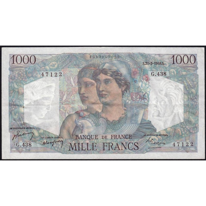 F 41-21 - 27/05/1948 - 1000 francs - Minerve et Hercule - Série G.438 - Etat : TTB+