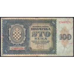 Croatie - Pick 2 - 100 kuna - Série C - 26/05/1941 - Etat : B+