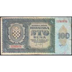Croatie - Pick 2 - 100 kuna - Série J - 26/05/1941 - Etat : TB-