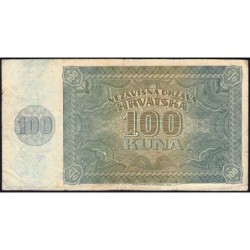 Croatie - Pick 2 - 100 kuna - Série J - 26/05/1941 - Etat : TB-