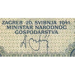 Croatie - Pick 2 - 100 kuna - Série M - 26/05/1941 - Etat : TTB