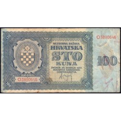 Croatie - Pick 2 - 100 kuna - Série O- 26/05/1941 - Etat : TB