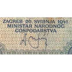 Croatie - Pick 2 - 100 kuna - Série P - 26/05/1941 - Etat : TB+
