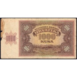 Croatie - Pick 4 - 1'000 kuna - Série V - 26/05/1941 - Etat : B