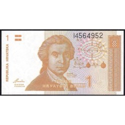 Croatie - Pick 16 - 1 dinar - Série I4 - 08/10/1991 - Etat : NEUF