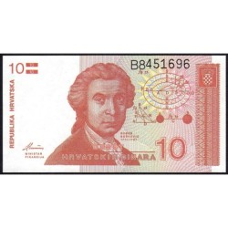 Croatie - Pick 18 - 10 dinara - Série B8 - 08/10/1991 - Etat : NEUF