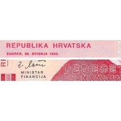 Croatie - Pick 26 - 50'000 dinara - Série C6 - 30/05/1993 - Etat : NEUF