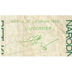 Croatie - Pick 28 - 5 kuna - Série AC - 31/10/1993 - Etat : B