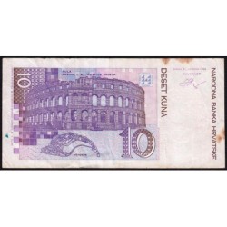 Croatie - Pick 29 - 10 kuna - Série AD - 31/10/1993 - Etat : TB