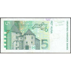 Croatie - Pick 37 - 5 kuna - Série AD - 07/03/2001 - Etat : TB+