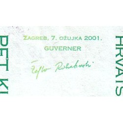 Croatie - Pick 37 - 5 kuna - Série AD - 07/03/2001 - Etat : TB+