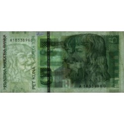 Croatie - Pick 37 - 5 kuna - Série AD - 07/03/2001 - Etat : TB+