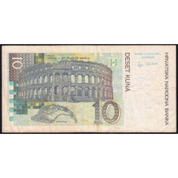 Croatie - Pick 38a - 10 kuna - Série AL - 07/03/2001 - Etat : TB-