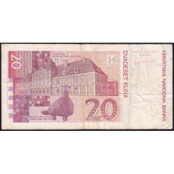 Croatie - Pick 39a - 20 kuna - Série AE - 07/03/2001 - Etat : TB-