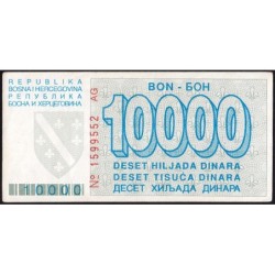 Bosnie-Herzégovine - Pick 28a - 10'000 dinara - Série AG - 01/08/1992 - Etat : TTB+