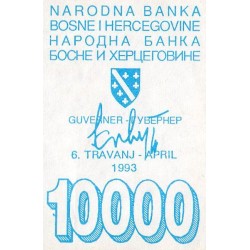 Bosnie-Herzégovine - Pick 28a - 10'000 dinara - Série AG - 01/08/1992 - Etat : TTB+