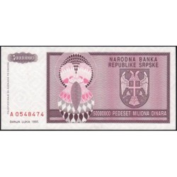 Bosnie-Herzégovine - Pick 145 - 50'000'000 dinara - Série A - 1993 - Etat : NEUF