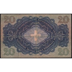 Suisse - Pick 39j_1 - 20 francs - Série 13 C - 26/08/1939 - Etat : TB-