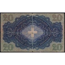 Suisse - Pick 39p_3 - 20 francs - Série 22 V - 16/10/1947 - Etat : TB-