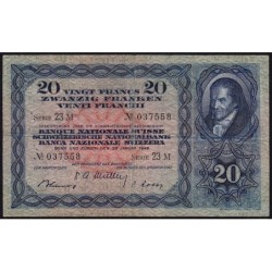 Suisse - Pick 39q_2 - 20 francs - Série 23 M - 20/01/1949 - Etat : TB