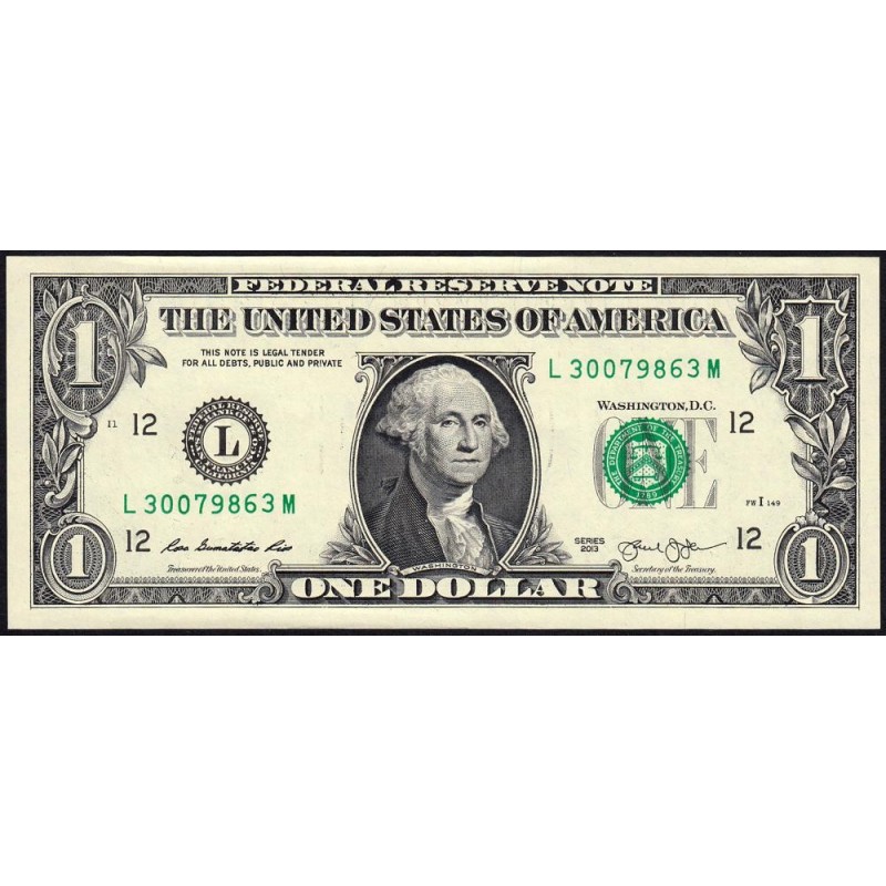 Etats Unis - Pick 537_2 - 1 dollar - Série L M - 2013 - San Francisco - Etat : SPL