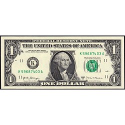 Etats Unis - Pick 544b - 1 dollar - Série K A - 2017 A - Dallas - Etat : NEUF