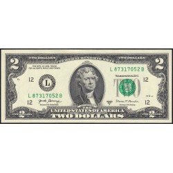 Etats Unis - Pick 545 - 2 dollars - Série L B - 2017 A - San Francisco - Etat : NEUF