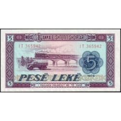 Albanie - Pick 42a - 5 lekë - Série IT - 1976 - Etat : NEUF