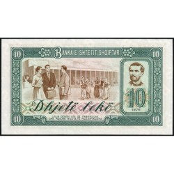 Albanie - Pick 43a - 10 lekë - Série FA - 1976 - Etat : NEUF