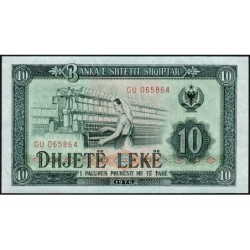 Albanie - Pick 43v (variété) - 10 lekë - Série GU - 1976 - Etat : NEUF