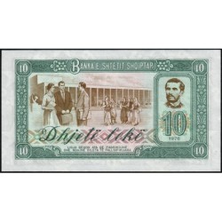 Albanie - Pick 43v (variété) - 10 lekë - Série GU - 1976 - Etat : NEUF