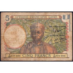AEF - Pick 6_4 - 5 francs - Série A/20 - 31/05/1943 - Etat : B-