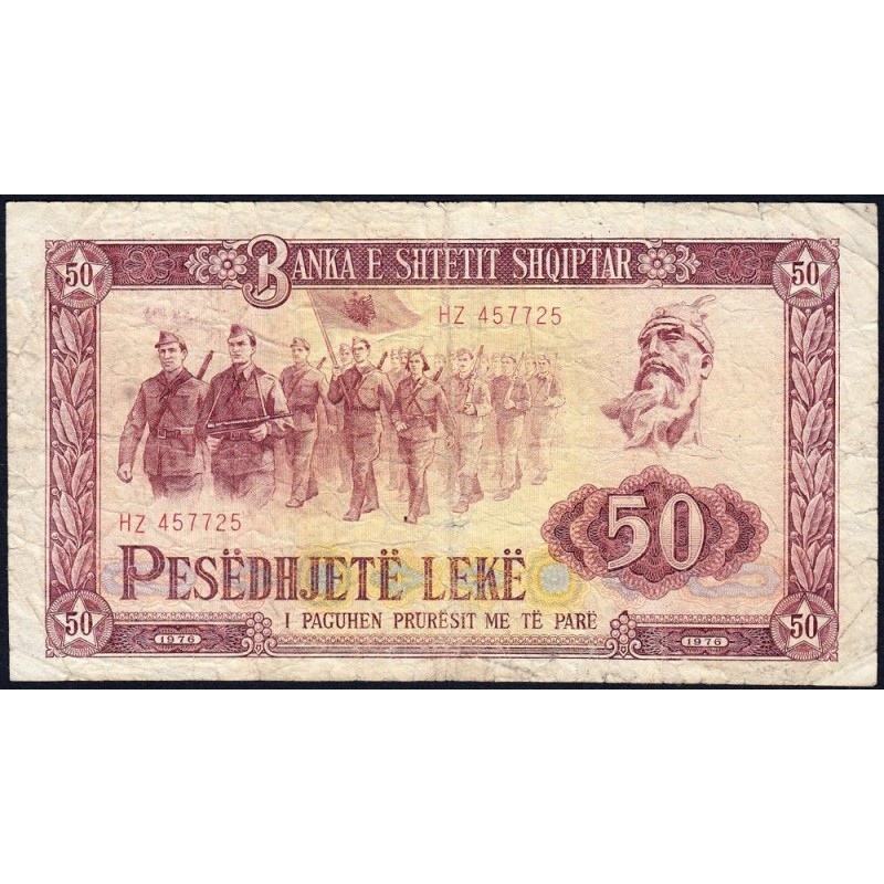 Albanie - Pick 45a - 50 lekë - Série HZ - 1976 - Etat : TB-
