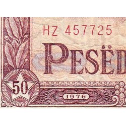 Albanie - Pick 45a - 50 lekë - Série HZ - 1976 - Etat : TB-